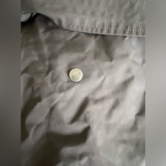 Helly Hanson double-breasted rain coat in dark gray in small - Picture 3 of 6